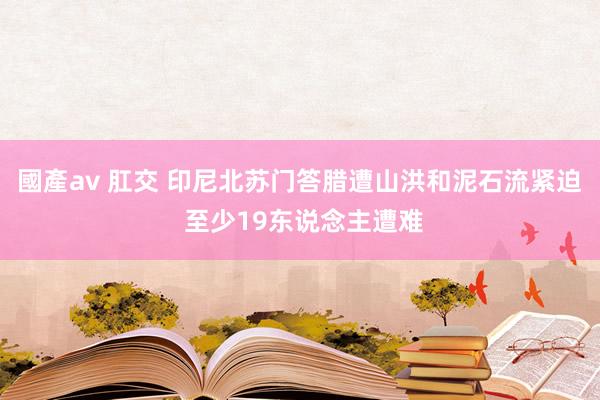 國產av 肛交 印尼北苏门答腊遭山洪和泥石流紧迫 至少19东说念主遭难