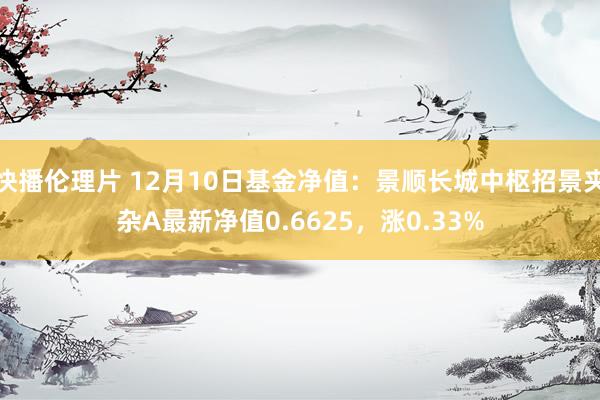 快播伦理片 12月10日基金净值：景顺长城中枢招景夹杂A最新净值0.6625，涨0.33%