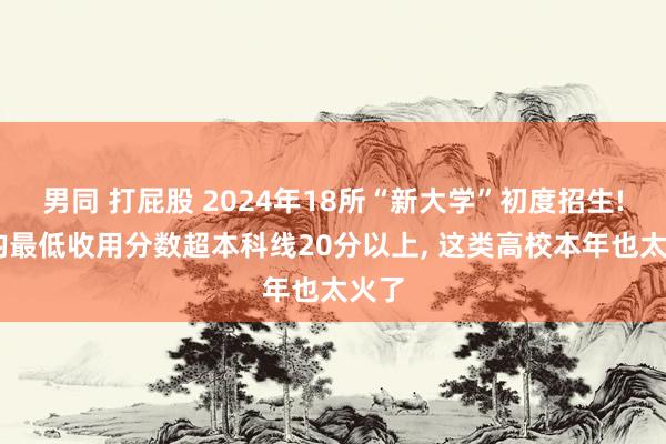 男同 打屁股 2024年18所“新大学”初度招生! 平均最低收用分数超本科线20分以上， 这类高校本年也太火了