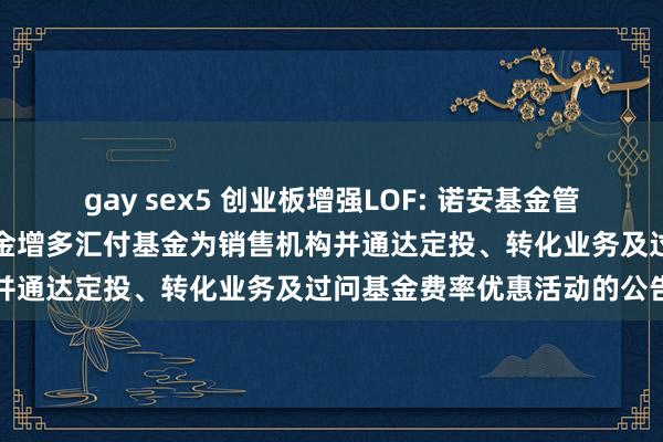 gay sex5 创业板增强LOF: 诺安基金管束有限公司对