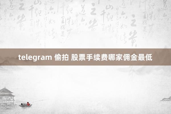 telegram 偷拍 股票手续费哪家佣金最低