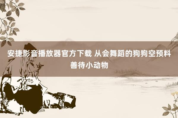 安捷影音播放器官方下载 从会舞蹈的狗狗空预料善待小动物